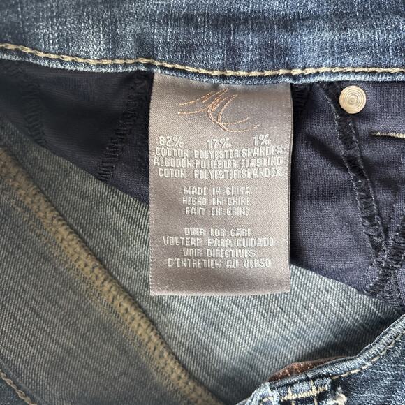 Melissa McCarthy Seven7 Jeans Women 18 Straight Blue Denim Plus Size Stretch - Picture 6 of 16